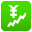 chart with upwards trend and yen sign