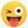 face with stuck-out tongue and winking eye