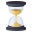 hourglass with flowing sand