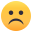 white frowning face