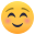 white smiling face