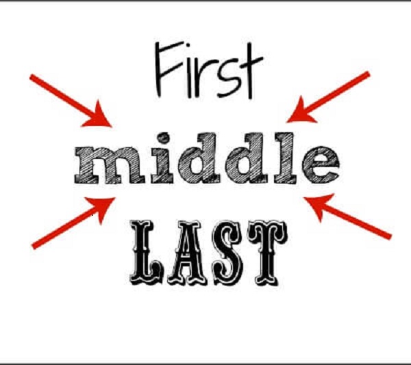 What Is Mean By First Name Middle Name And Last Name